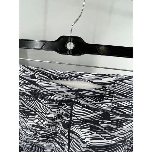 Fabletics Women's Black White Striped Pull On Stretch Activewear Leggings Size S - Picture 6 of 14